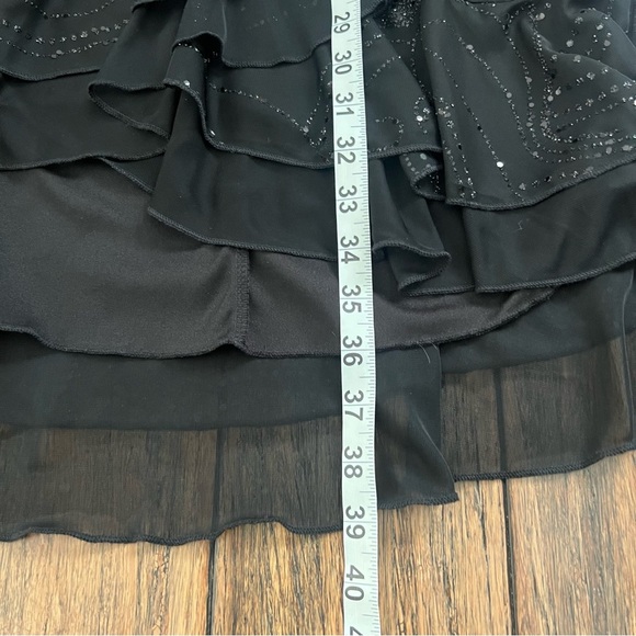 Vintage Y2K Taboo Dark Fairy Babydoll Dress Sparkly Whimsigoth Small Prom Black - Picture 13 of 16